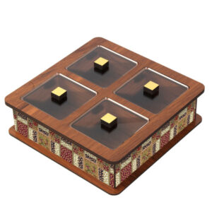 Boîte Organisatrice de Sachets de Thé en Bois avec Coffres 6029