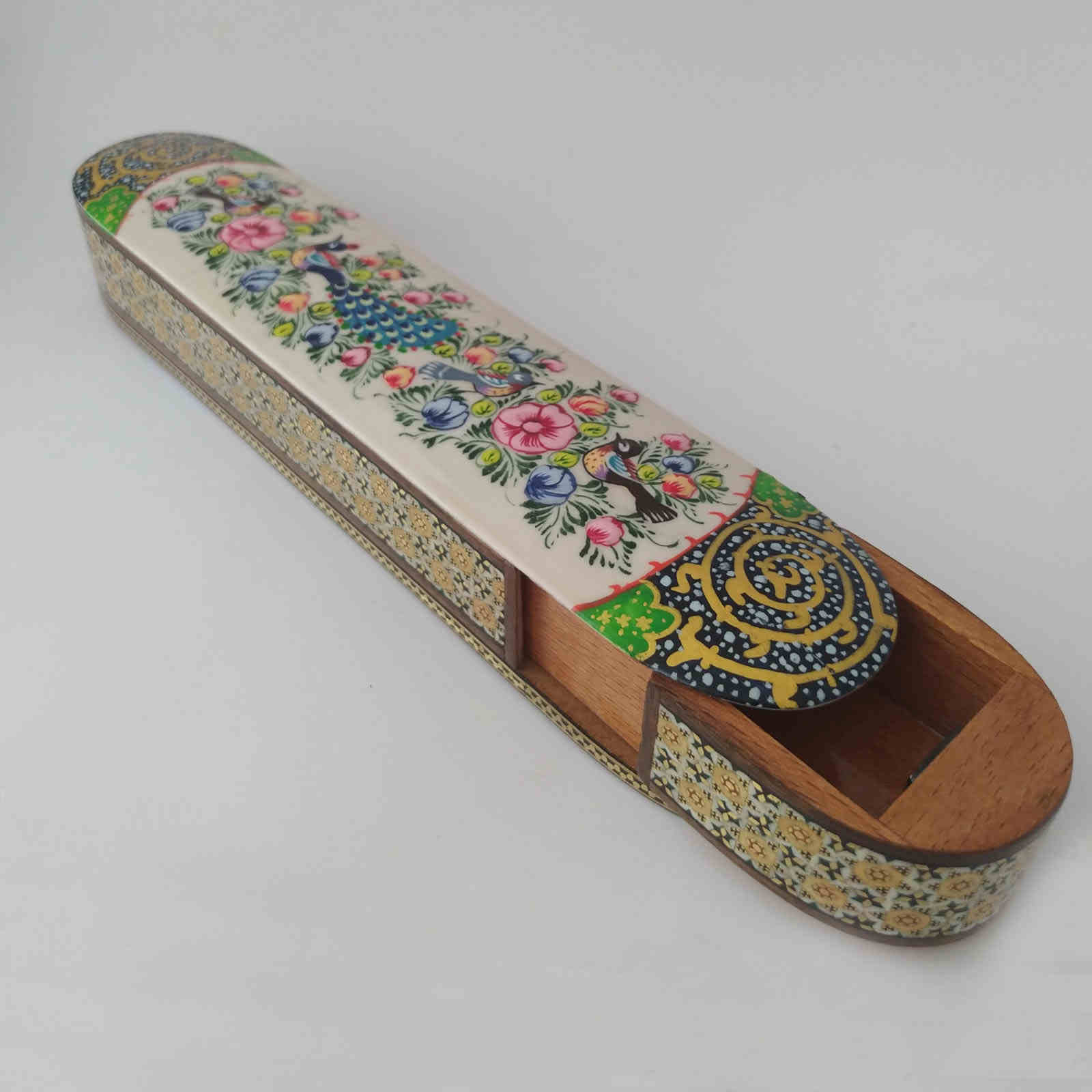 Boîte de Rangement pour Marteaux de Santur Persan Modèle Fleur 004