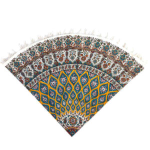 Nappe Persane : Nappe Traditionnelle à Impressions au Bloc Kalamkari d’Ispahan G297