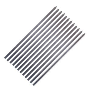 Ensemble de Douze Brochettes en Aluminium (50 cm) pour Kebab de Poulet et Grillades