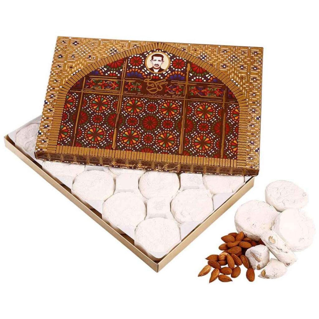 Gaz Kermani Ardi : 38 % Pistache – Nougat traditionnel persan à l’eau de rose – 500g