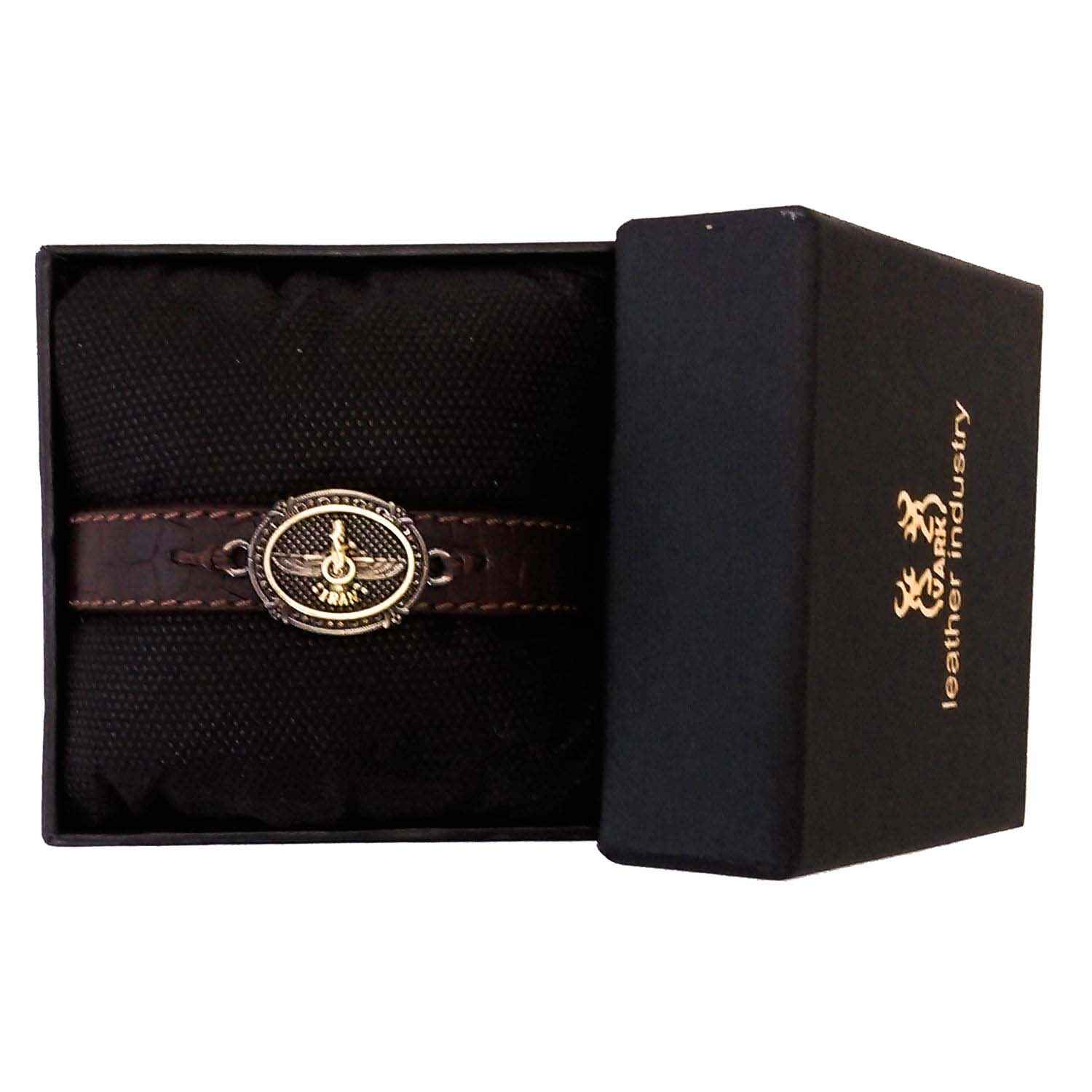 Bracelet en cuir persan pour hommes et femmes – Symbole Faravahar