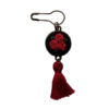 Broche brodée – Modèle Fleur Rouge