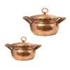 Marmite en cuivre persan - Ensemble de 2, modèle traditionnel de cuisson D556