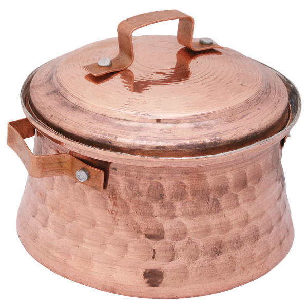 Marmite en cuivre persan - Style de cuisson martelé traditionnel S3