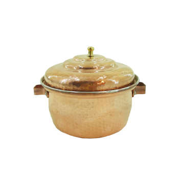 Marmite en cuivre persan - Style de cuisson martelé traditionnel 01
