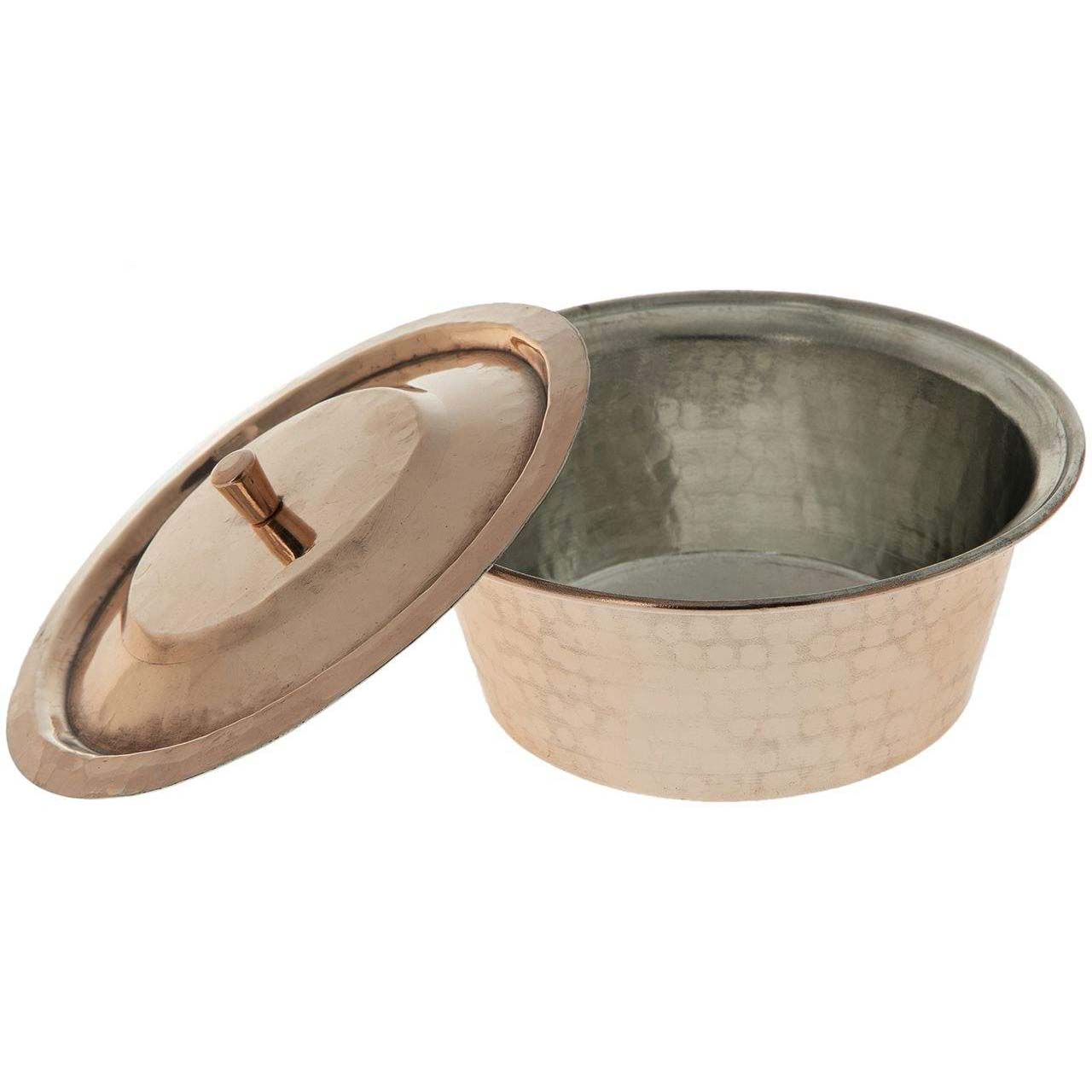 Marmite en cuivre persan – Style de cuisson martelé traditionnel D745