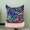 Housse de coussin en velours persan - Design Calligraphie Imprimée (Set de 2)