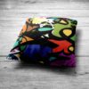 Housse de coussin en velours persan - Design Calligraphie C503 (Set de 2)