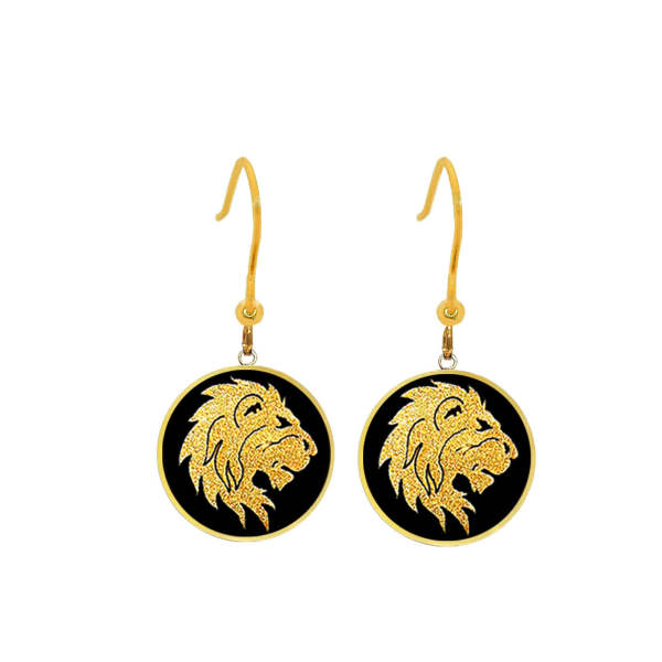 Boucles d'oreilles plaquées or avec symbole Mordad