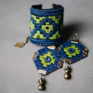 Set Bracelet et Boucles d’Ores Brodés Persan – Jahan