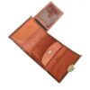 Portefeuille trifold en cuir persan pour femmes avec poème