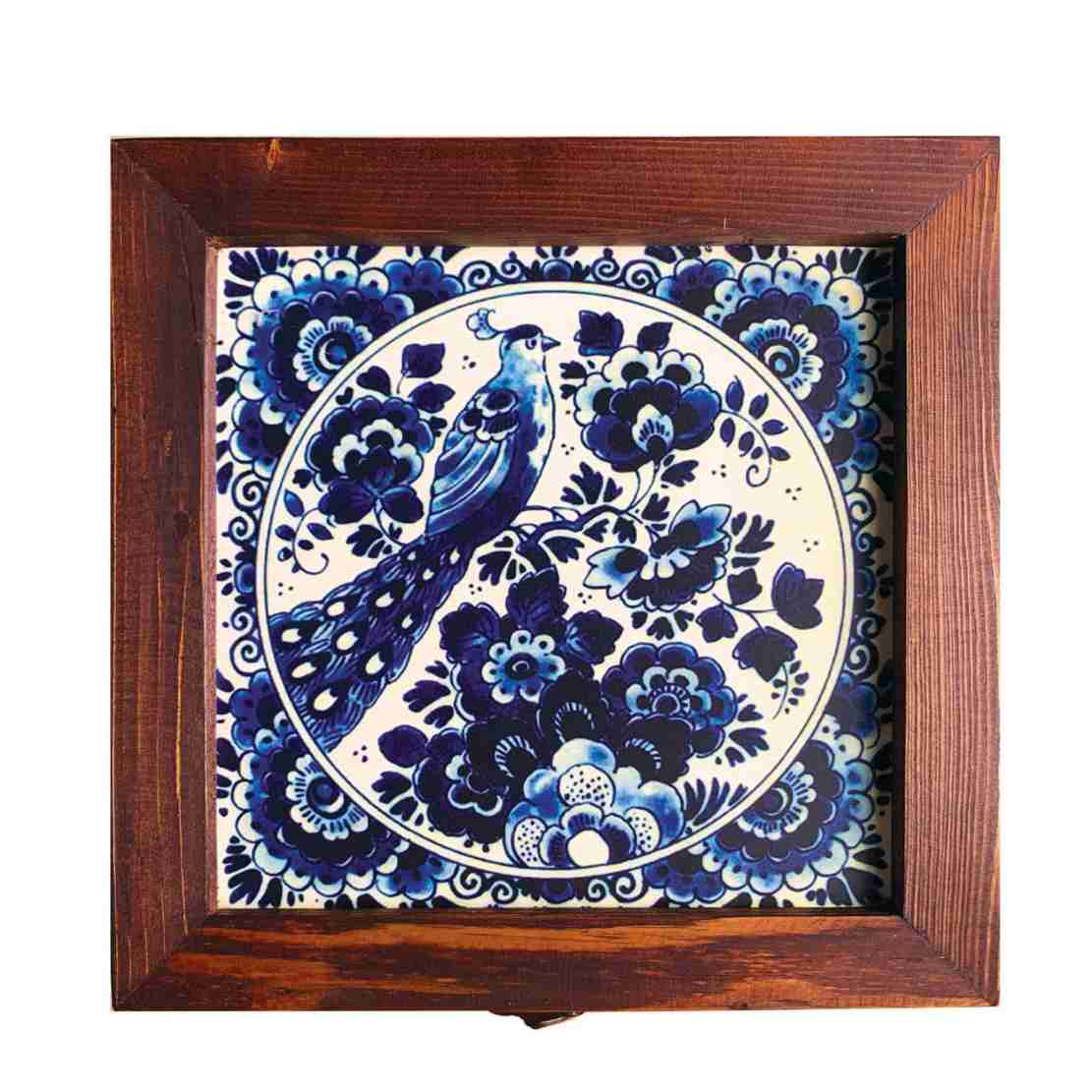 Boîte en Bois pour Cadeaux – Motif Persan Inspiré Oiseau