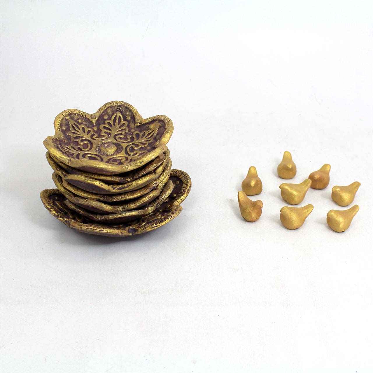 Set Haft-sin en céramique élégant pour Nowruz, le Nouvel An persan Bird