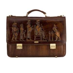 Porte-documents en cuir persan – Modèle Achéménide