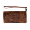 Portefeuille long en cuir persan pour femmes avec poème