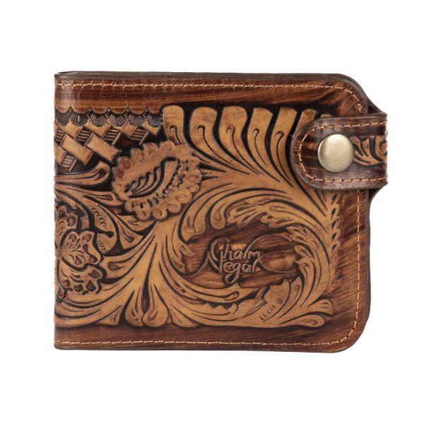 Portefeuille bifold en cuir persan pour hommes avec design Anil