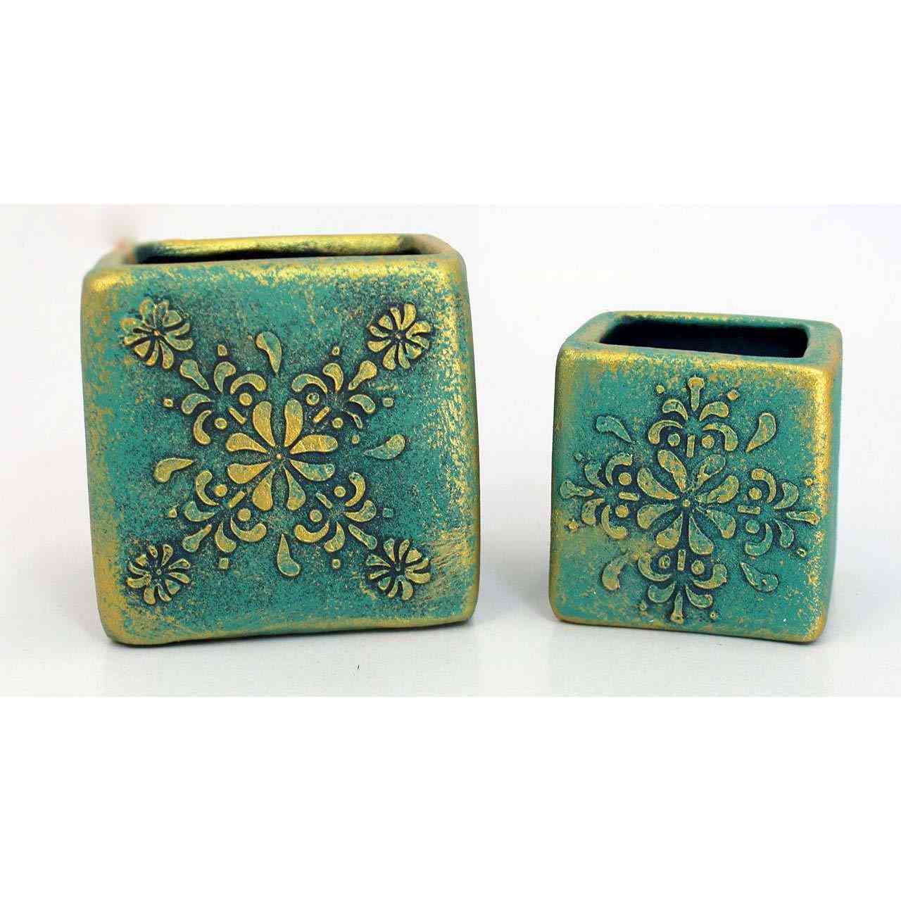 Porte-stylo en céramique persane fait main pour bureau – Modèle Élégance Negar