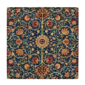 Carreau en céramique persane décoratif encadré – Fleur