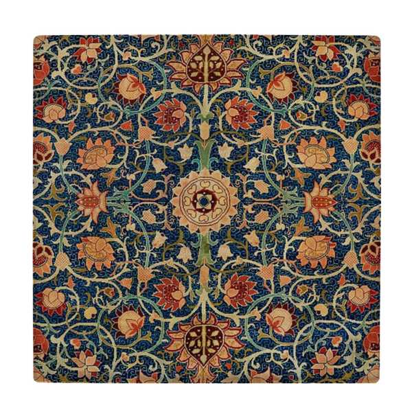 Carreau en céramique persane décoratif encadré - Fleur