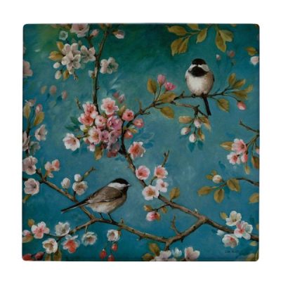 Carreau en céramique persane décoratif encadré – Printemps wk311