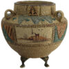Vase en poterie décoratif persan fait main avec motif artistique Negar