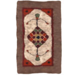 Tapis en feutre de laine persan 100 % naturel et fait main Teb306