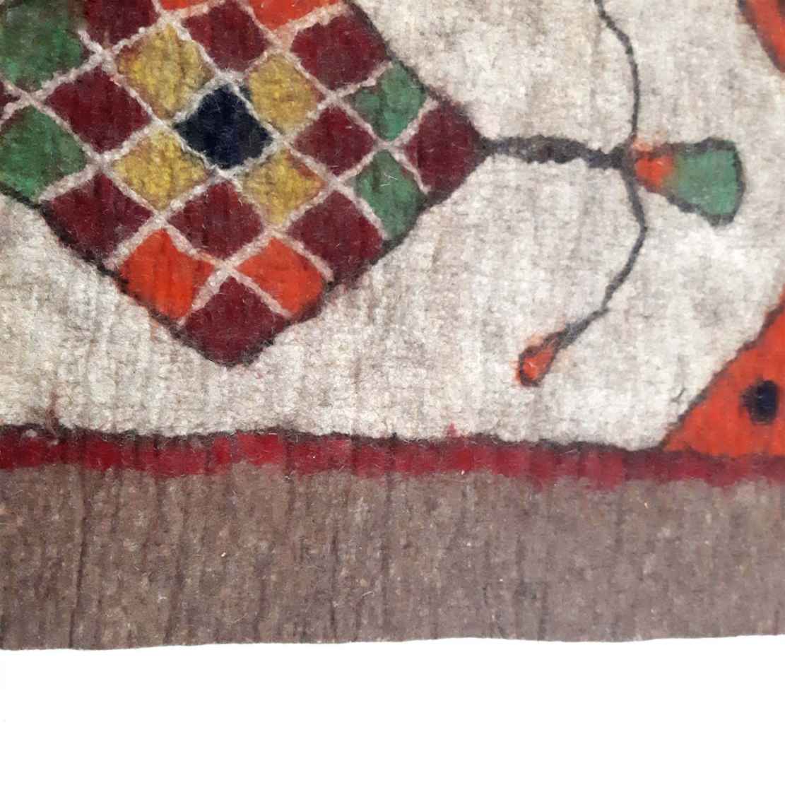 Tapis en feutre de laine persan 100 % naturel et fait main Teb306