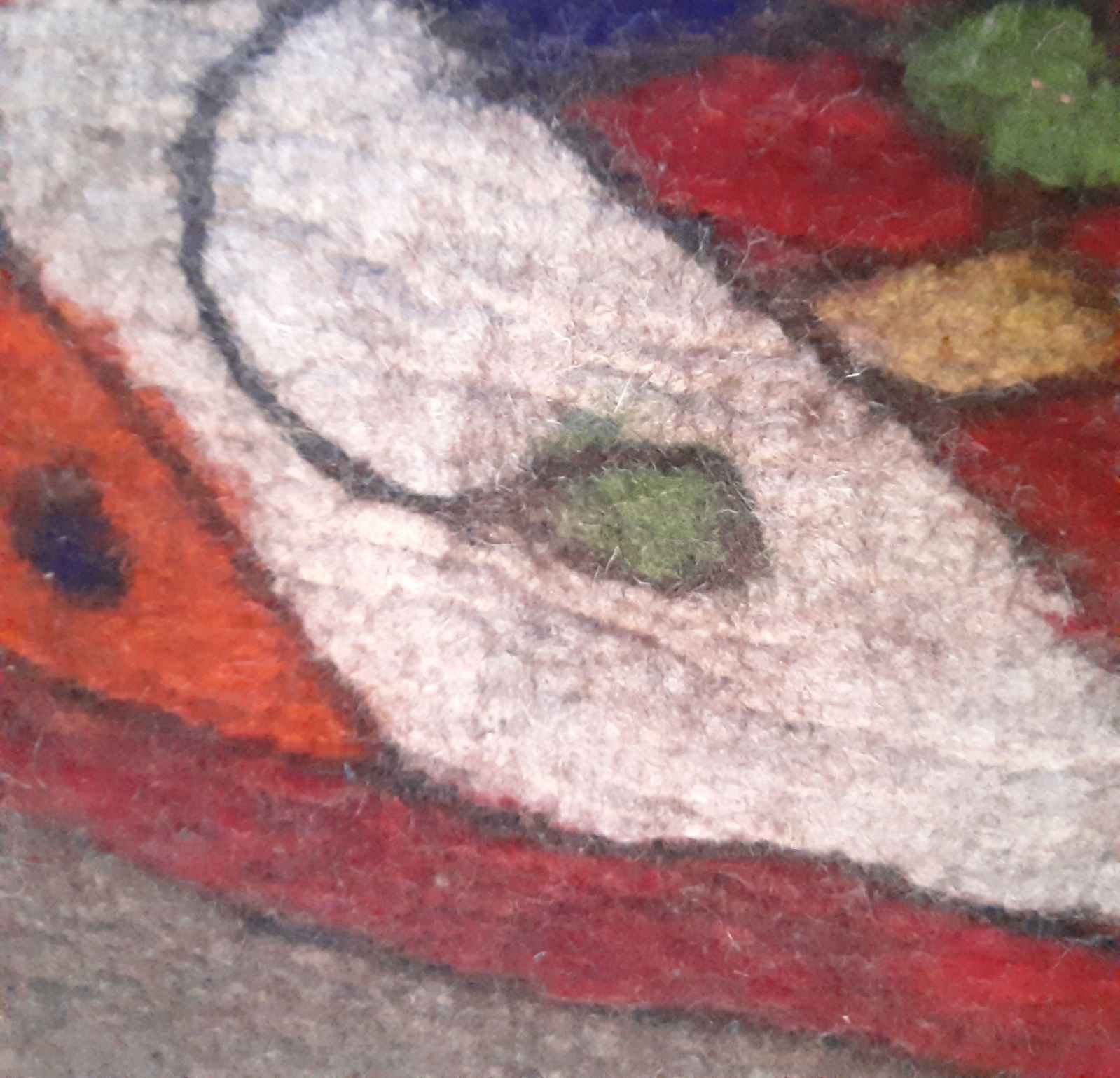 Tapis en feutre de laine persan 100 % naturel et fait main TEB307