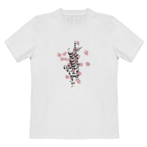 T-shirt Blanc en Coton Persan Modèle Nastaliq — Élégante Calligraphie Persane Nastaliq