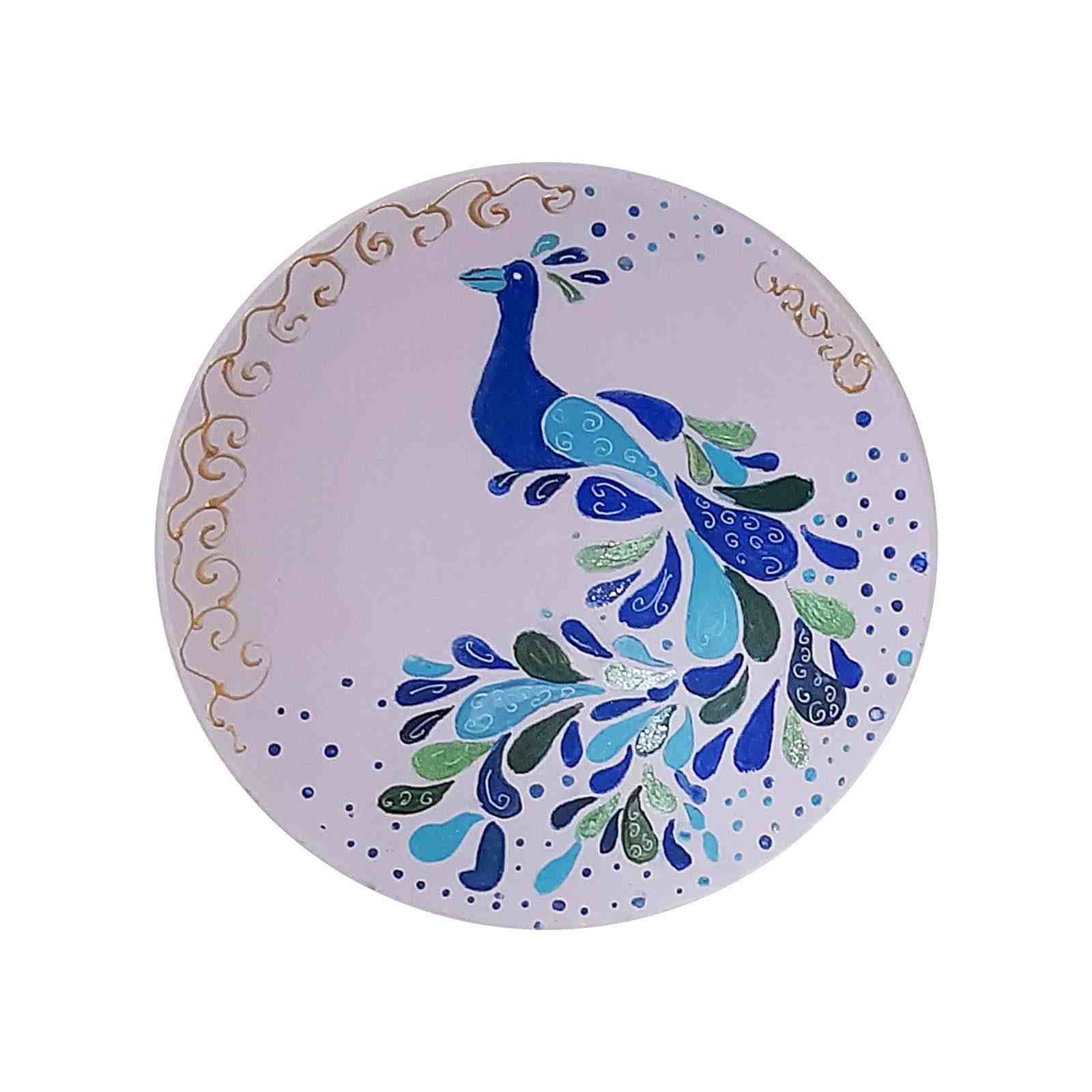 Plaque en céramique décorative peinte à la main Tavoos