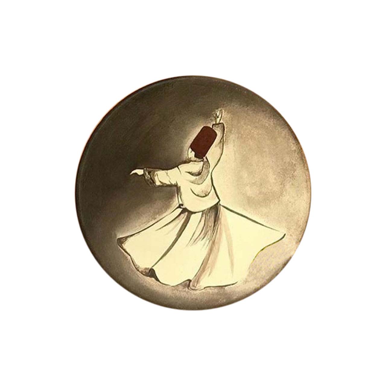 Plaque en céramique décorative peinte à la main Sama