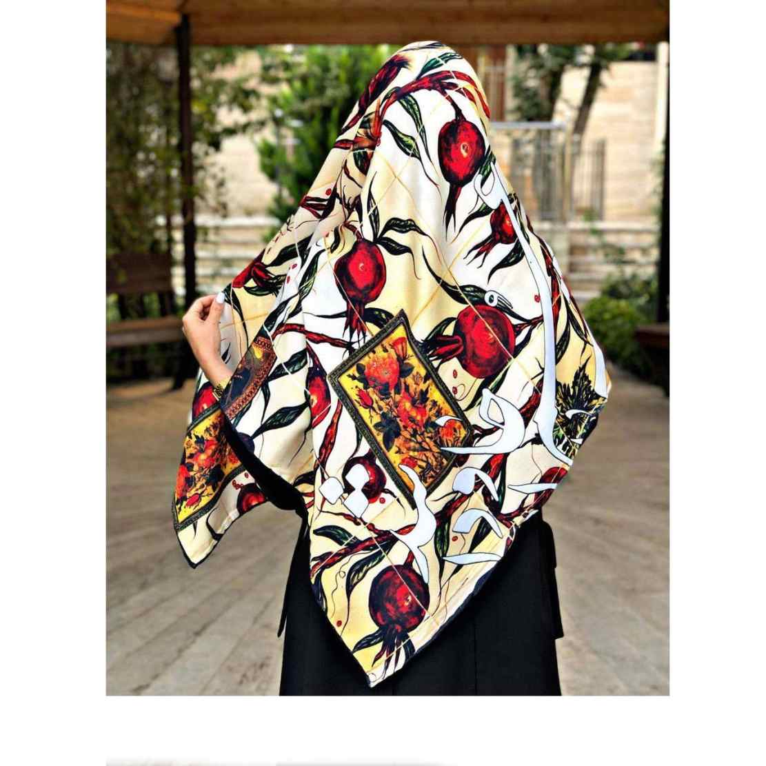 Foulard d’été persan pour femmes – Imprimé luxueux et vibrant de grenade
