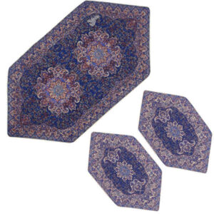 Ensemble de 3 Nappes Termeh Luxueuses avec Motif Floral Gohar