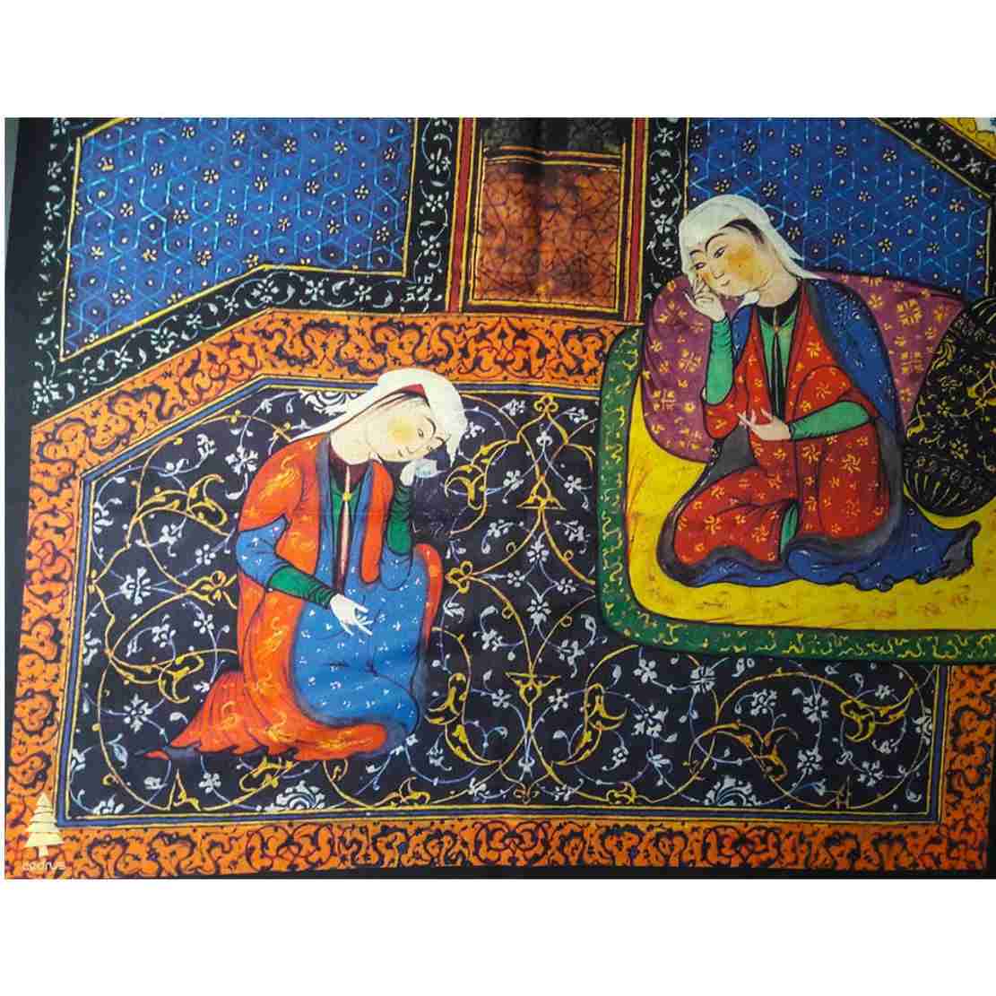 Châle imprimé perse pour femme – Modèle artistique Shahnameh