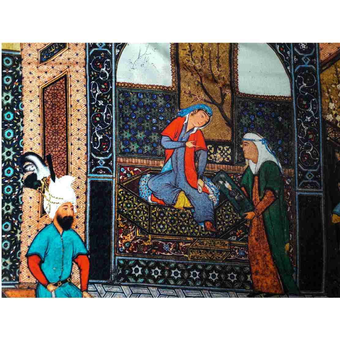 Châle imprimé perse pour femme – Shahnameh artistique Eskandar
