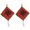Boucles d’oreilles persanes brodées – Suzani traditionnel baloutche