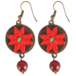 Persian Embroidered Earrings Balochi Traditional Suzani Golbahar