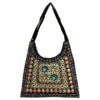 Sac à bandoulière boho en daim ethnique brodé avec motif S9