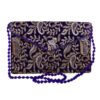 Pochette brodée avec motif géométrique - A49