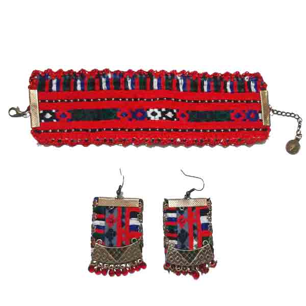 Set Bracelet et Boucles d'Ores Brodés Persan - Tradition