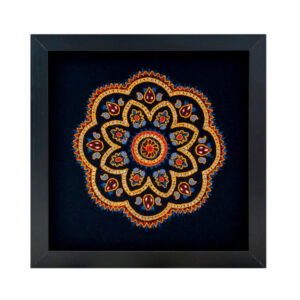 Persian Embroidered Tapestry Wall Hanging – Floral Toranj Textile Art