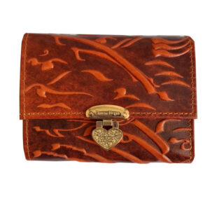 Portefeuille trifold en cuir persan pour femmes avec poème