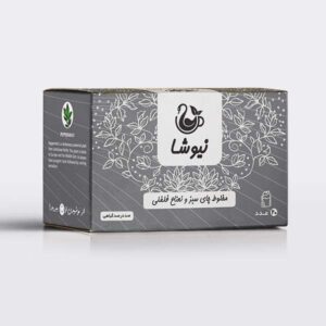 Thé vert aromatisé à la menthe poivrée Newsha 70 g (lot de 10)