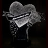 Lampe LED 3D persane – Cœur d'Amour pour Anniversaire