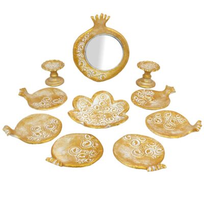 Set Haft-sin en céramique élégant pour Nowruz, le Nouvel An persan