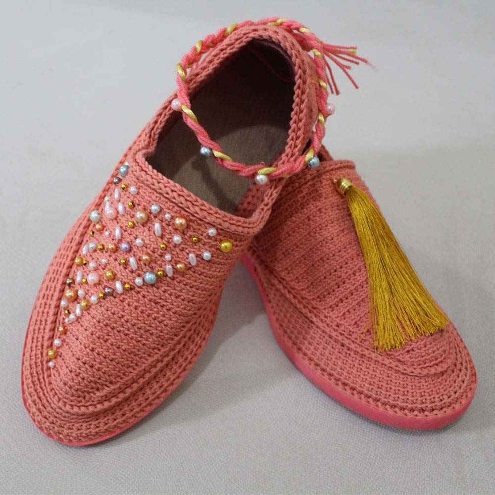 Giveh Shoes – Chaussures Persanes Artisanales Respirantes Modèle Rose