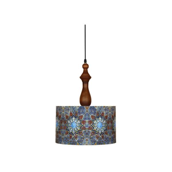 Lampe suspendue en tissu avec abat-jour tambour en velours Sonati