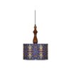 Lampe suspendue en tissu avec abat-jour tambour en velours design Carrelage