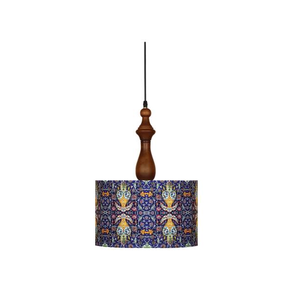 Lampe suspendue en tissu avec abat-jour tambour en velours design Carrelage